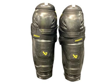 Used Bauer MACH AMP SHIN Senior Shin Guards Black 14" 11686-S000046619