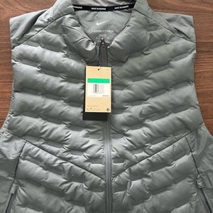 Nike Therma-FIT ADV Repel Down Running Golf Vest Gray Men's Size XL  FB7542-084