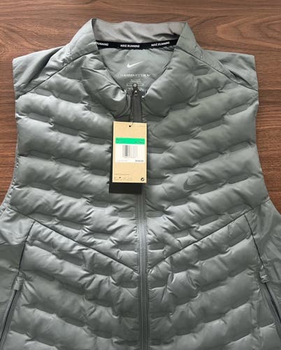 Nike Therma-FIT ADV Repel Down Running Golf Vest Gray Men's Size XL FB7542-084