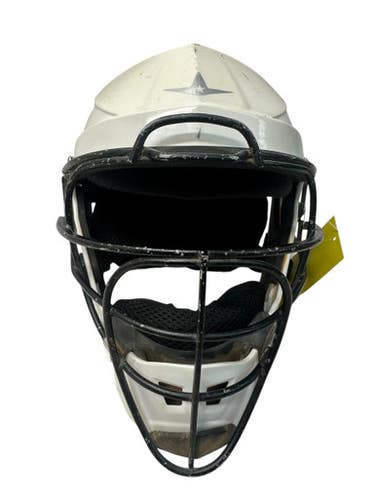 Used All Star MVPS-PHX-S Catchers Helmet w/Mask White SM 11835-S000199130