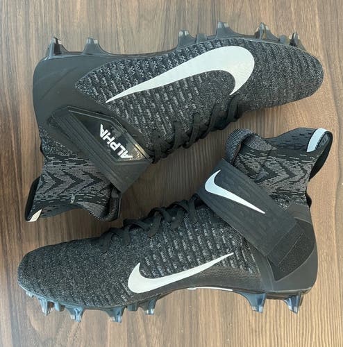 NEW Nike Alpha Menace Elite 2 Black Football Cleats AO3374-001 Mens Size US 12