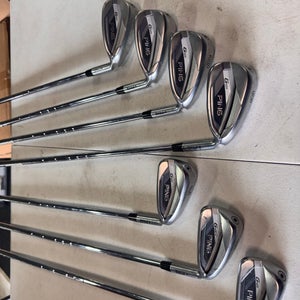 Men's 2021 Ping G425 Right Handed Iron Set Stiff Flex (7 Clubs) #5 - #9, PW, UW Steel Shaft (Used)