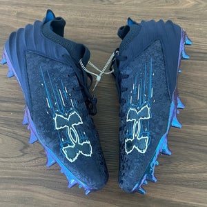 Size 14 Men’s Under Armour Blur Smoke Suede 2.0 MC Football Cleat 3027978-401