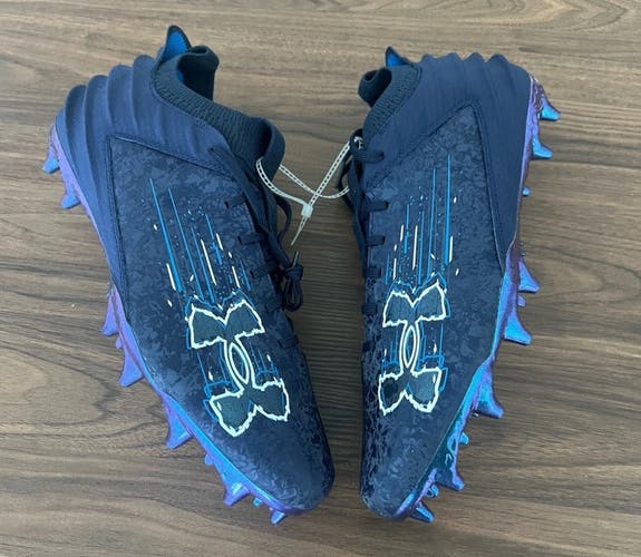Size 14 Men’s Under Armour Blur Smoke Suede 2.0 MC Football Cleat 3027978-401