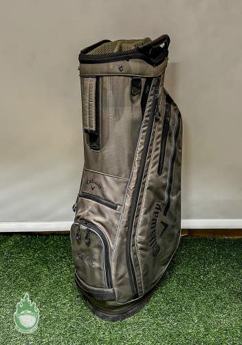 Used 2024 Callaway CHEV 14 Way Golf Cart Carry Bag Olive Camo