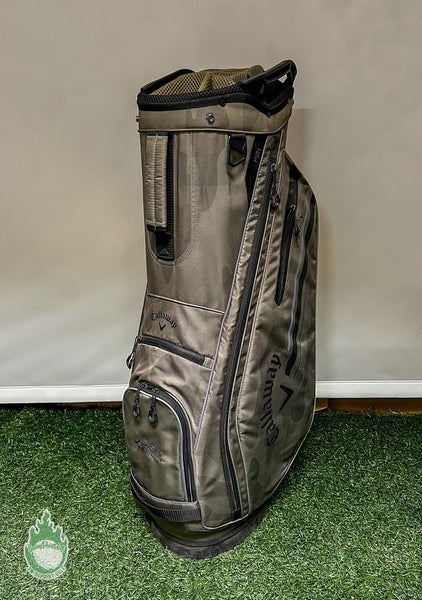 Used 2024 Callaway CHEV 14 Way Golf Cart Carry Bag Olive Camo