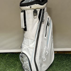 Used 2023 Callaway CHEV 14 Way Golf Cart Carry Bag Silver/Glacier