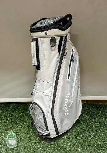 Used 2023 Callaway CHEV 14 Way Golf Cart Carry Bag Silver/Glacier