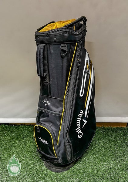 Used 2023 Callaway CHEV 14 Way Golf Cart Carry Bag Black/Yellow