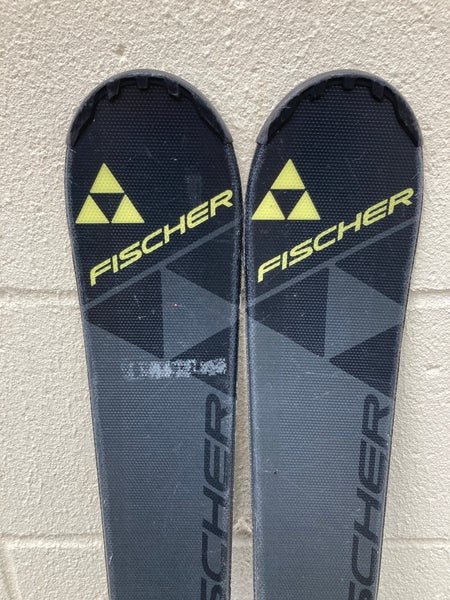 Used Fischer RC4 Race JR 120 cm Skis With Bindings