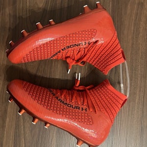 Under Armour Men's Highlight 2 MC Knit 'Red' Football Cleat 3027304-600 Size 9.5
