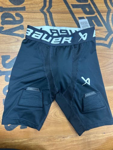 Used Bauer compression Jock Shorts w/cup Youth Small