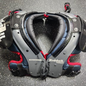 Used Riddell PURSUIT FB Shoulder Pads Grey MD 11849-S000032640