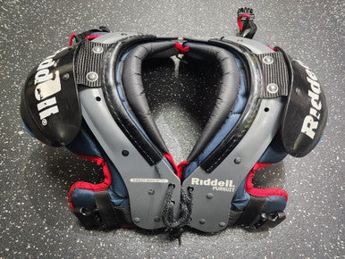 Used Riddell PURSUIT FB Shoulder Pads Grey MD 11849-S000032640