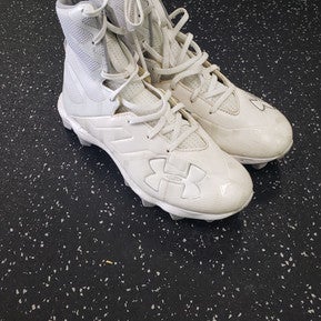 Used Under Armour HIGHLIGHT LAX Cleats Boys White Junior 04 11849-S000032609