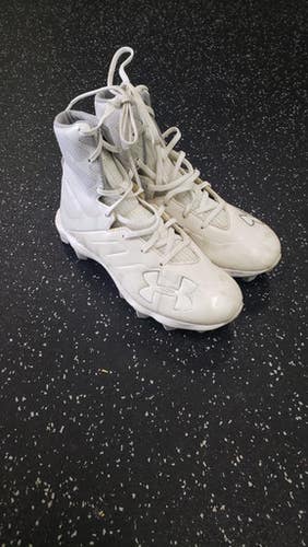 Used Under Armour HIGHLIGHT LAX Cleats Boys White Junior 04 11849-S000032609