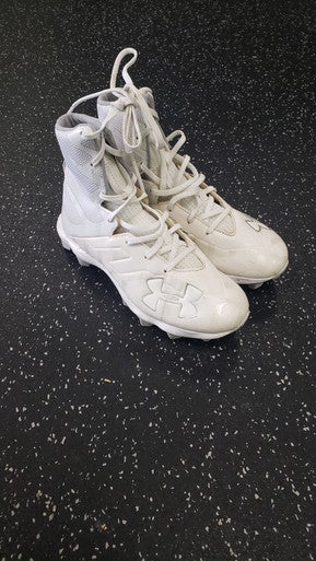 Used Under Armour HIGHLIGHT LAX Cleats Boys White Junior 04 11849-S000032609