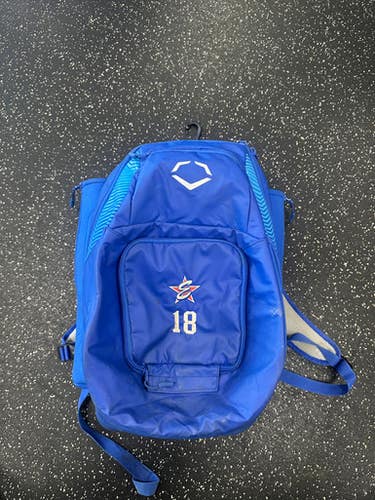 Used Evoshield BACKPACK BB/SB Player Carry Bag Royal Blue 11849-S000032607