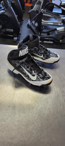 Used Nike HUARCHE 8.5 METAL BB/SB Cleats Black Senior 8.5 11497-S000152878