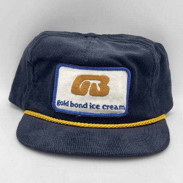 Vintage Gold Bond Ice Cream Hulk Hogan Corduroy Strapback Hat Trucker Cap Rare