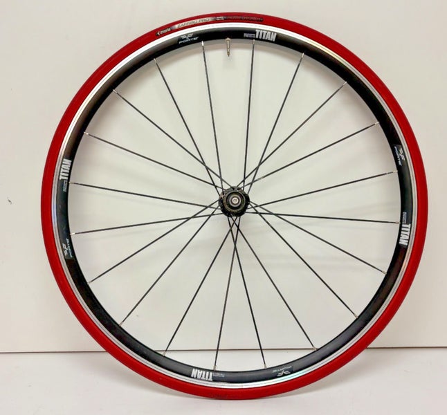 Forte Titan 20-Bladed Spoke 622x13/700C Black Aluminum Rear Wheel Trainer Tire