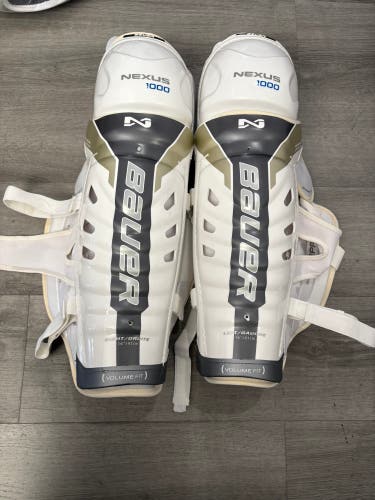 New Senior Bauer Nexus 1000 16" Shin Pads Pro Stock