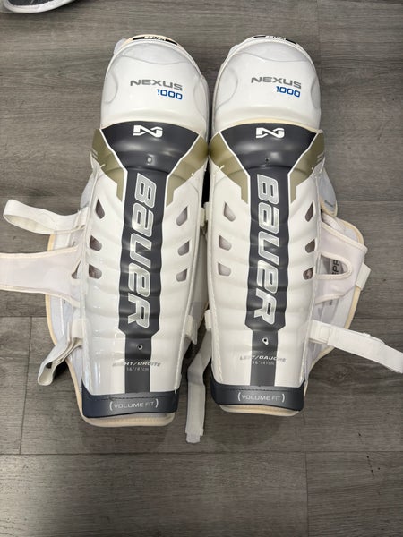 New Senior Bauer Nexus 1000 16" Shin Pads Pro Stock