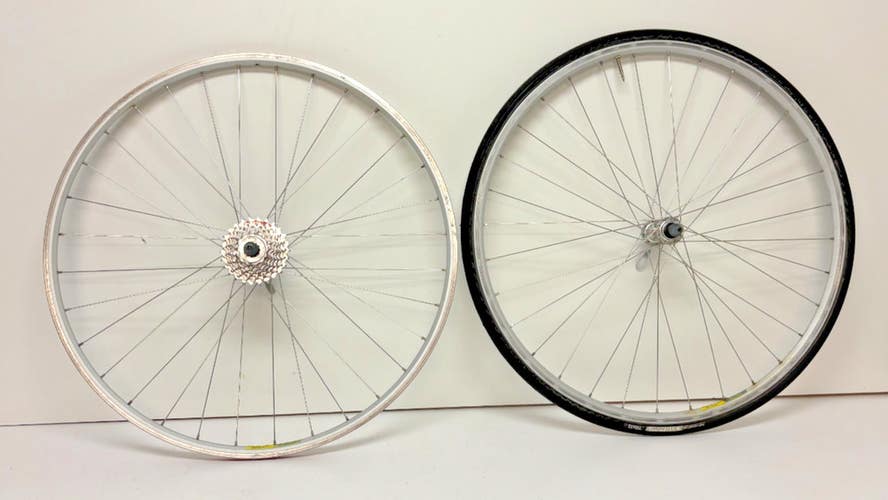Vintage Mavic 195 7-Spd 32-Spoke Aluminum 700C Wheelset Shimano RX100 Hubs +Tire