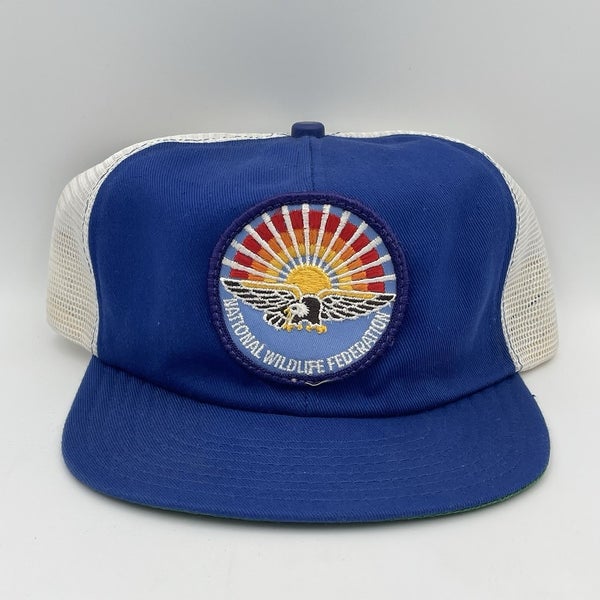Vintage National Wildlife Federation Hat Bald Eagle Patch Cap Snapback USA