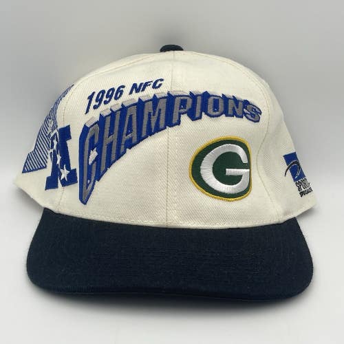 Green Bay Packers Vintage 1996 NFC Champions Sports Specialties Snapback Hat 90s