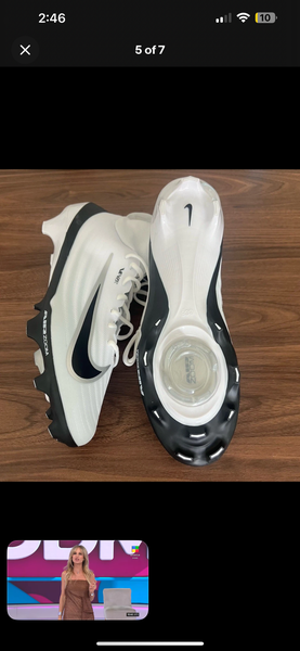 Nike Zoom Air Vapor Pro 1 White/Black Football Cleat IB2495-105 Men Sz 14.5 New Nike Zoom Air Vapor Pro 1 White/Black Football Cleats Men main image 2
