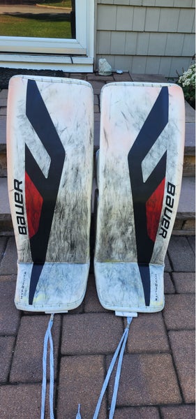 Custom Large Bauer MACH Goalie Leg Pads Pro Stock (Used)