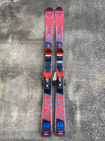 Used Rossignol Hero Athlete GS Pro 150 cm Skis With Bindings | SPX11 Bindings | Max DIN 11