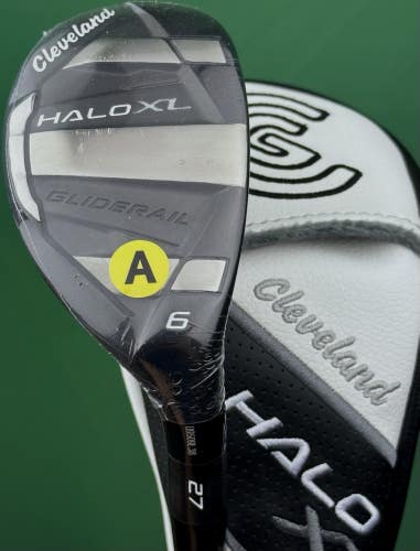 Cleveland Halo XL Rescue 6-Hybrid 6H 27* Senior Aldila Ascent 50 w/ Cover NEW
