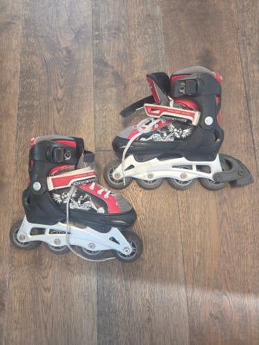 Mongoose Inline Skates adjustable sizes 1-4 Regular Width (Used)