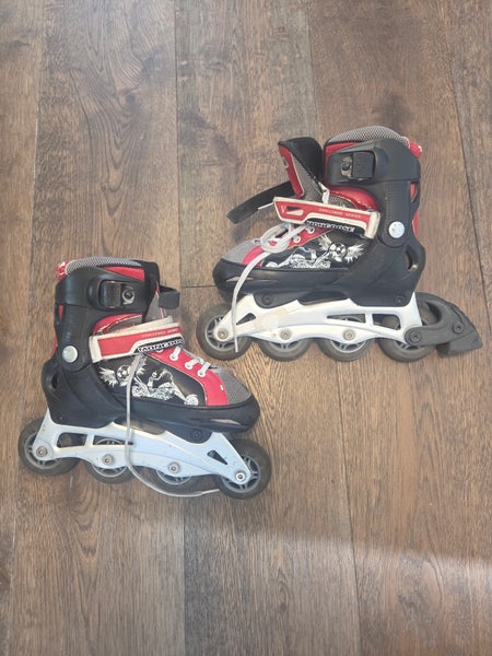 Mongoose Inline Skates adjustable sizes 1-4 Regular Width (Used)