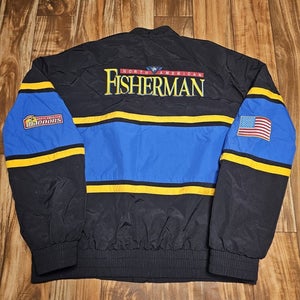North American Fisherman Outdoors Fishing Club Zip Up Jacket Light Coat Size XL