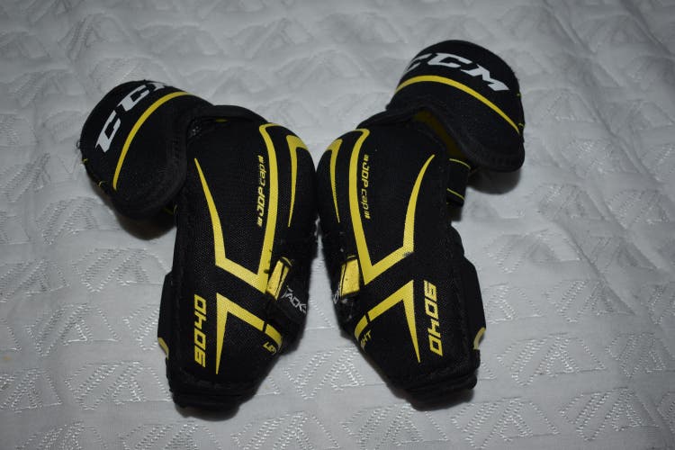 CCM Tacks 9040 Hockey Elbow Pads w/JDP Cap, Junior Small - Great Condition!