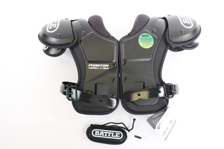 Battle Youth Phantom Shoulder Pads, Black, Size XS 11-12in NWT