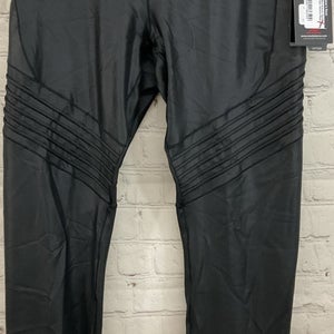 New Balance Womens Large High Rise Durable Running Tights Black Fitted Quick Dry