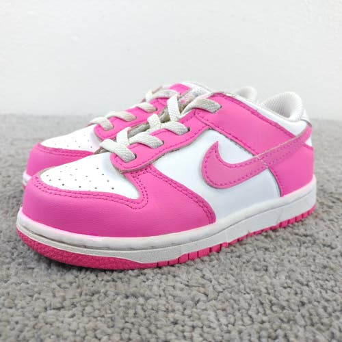 Nike Dunk Low Barbie Fuchsia Pink Toddler Size 9C Shoes Athletic Sneakers