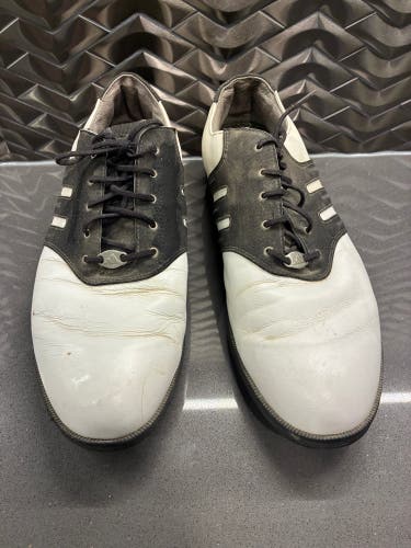 Adidas Mens Golf Shoes Z Traxion EVN-791003 Soft Spikes White Black Size 11.5