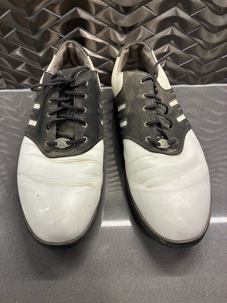 Adidas Mens Golf Shoes Z Traxion EVN-791003 Soft Spikes White Black Size 11.5