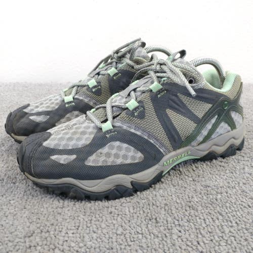 Merrell Grassbow Air Trail Hiking Shoes Granite Mint Womens 9 Low Top Sneakers