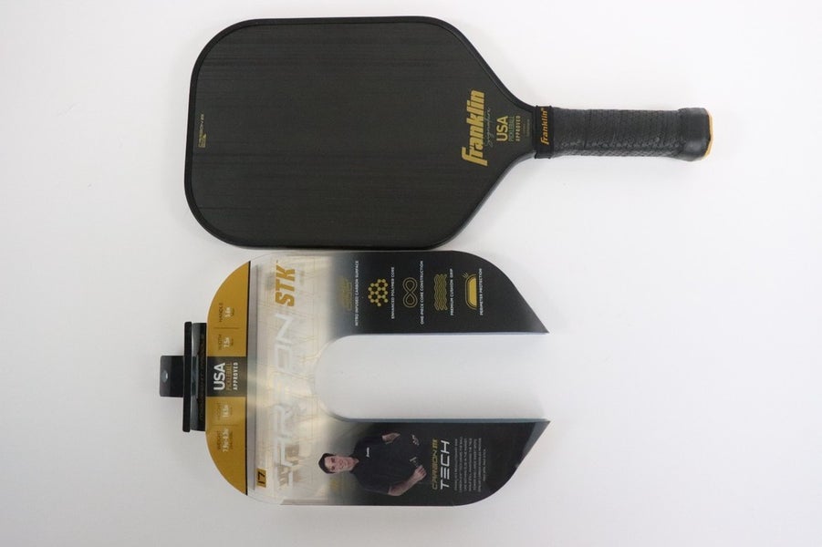 Franklin Sports Carbon STK Pickleball Paddle JW Johson Signature Black 17 mm