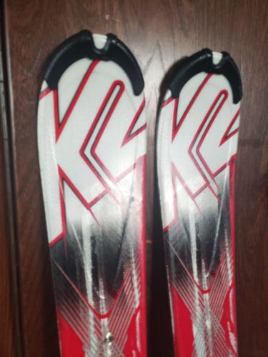 136cm JUNIOR Skis K2 AMP STRIKE w/MARKER MOD 7 BINDINGS *USED* CLEANED*