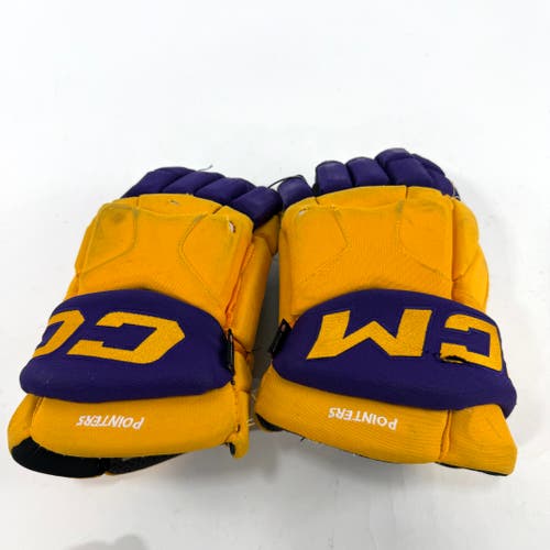 Used Yellow and Purple CCM Jetspeed Gloves | 14" | E558