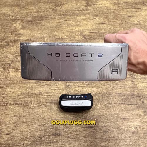 New- Cleveland HB Soft 2 8 Putter w/ Headcover, 35 (2424)