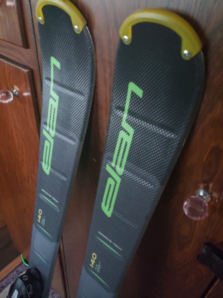 140cm Adult WIDER SKIS Elan ELEMENT w/ELAN ESP10 GRIP WALK EZ ADJUST BINDINGS *USED*