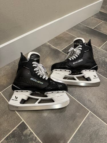 2024 Bauer Supreme Shadow Hockey Skates 8 Fit 1 With Fly X Steel (New)